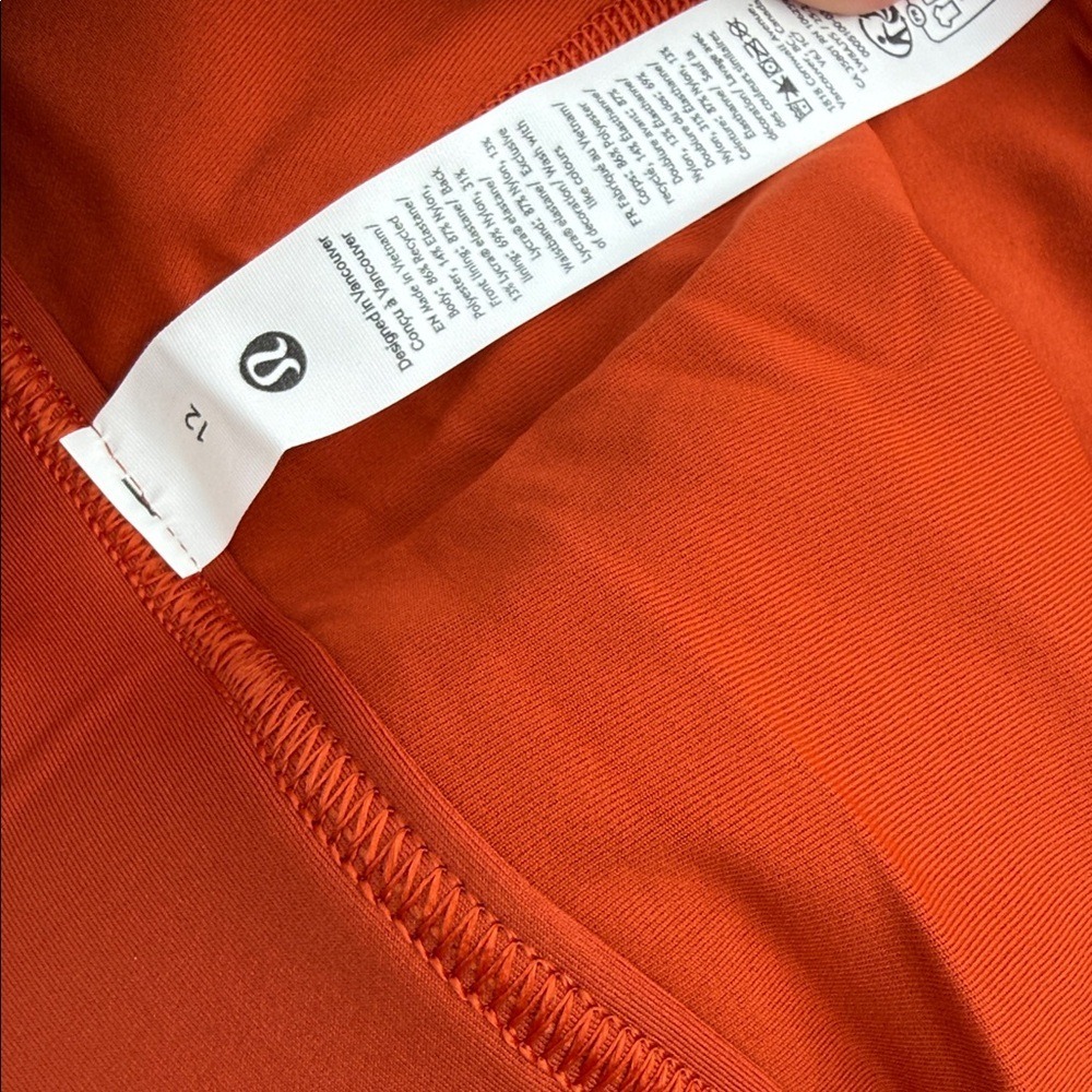 Lululemon Varsity High-Rise Pleated Tennis Skirt Autumn Rust orange size 12 NWT - Picture 6 of 8